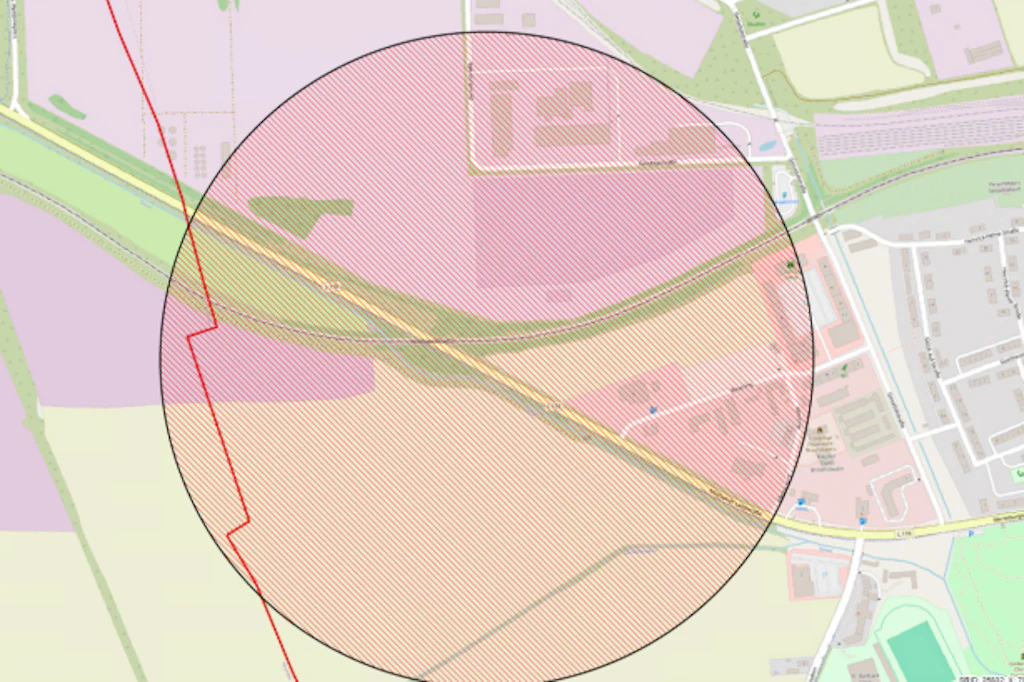Der Sperrkreis zur Entschärfung der Blindgänger beträgt 500 Meter. 