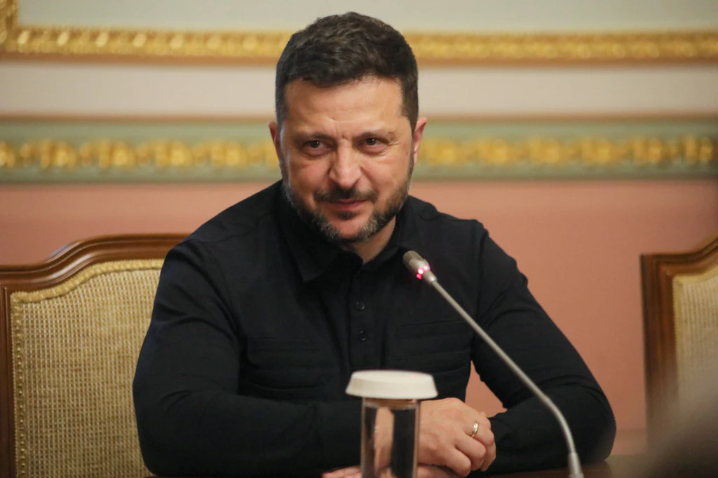 Wolodymyr Selenskyj bei Gesprächen in Kiew im September. Bei den EU-Beitrittsverhandlungen könnte sein Land nun vorankommen.