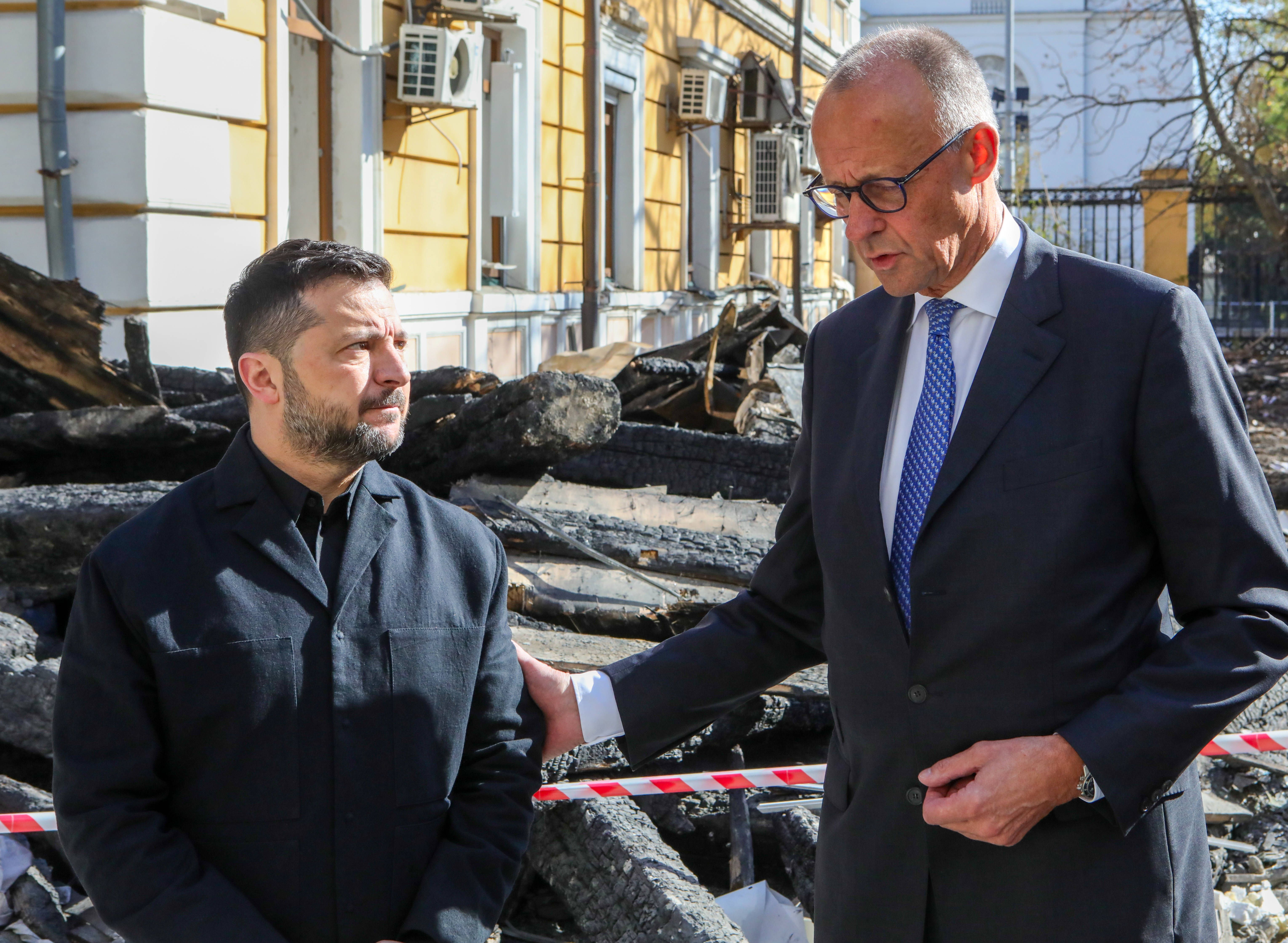 Von der Schlittenfahrt zum Drohneneinschlag: Merz erlebt den Bruch mit Moskau am eigenen Leib