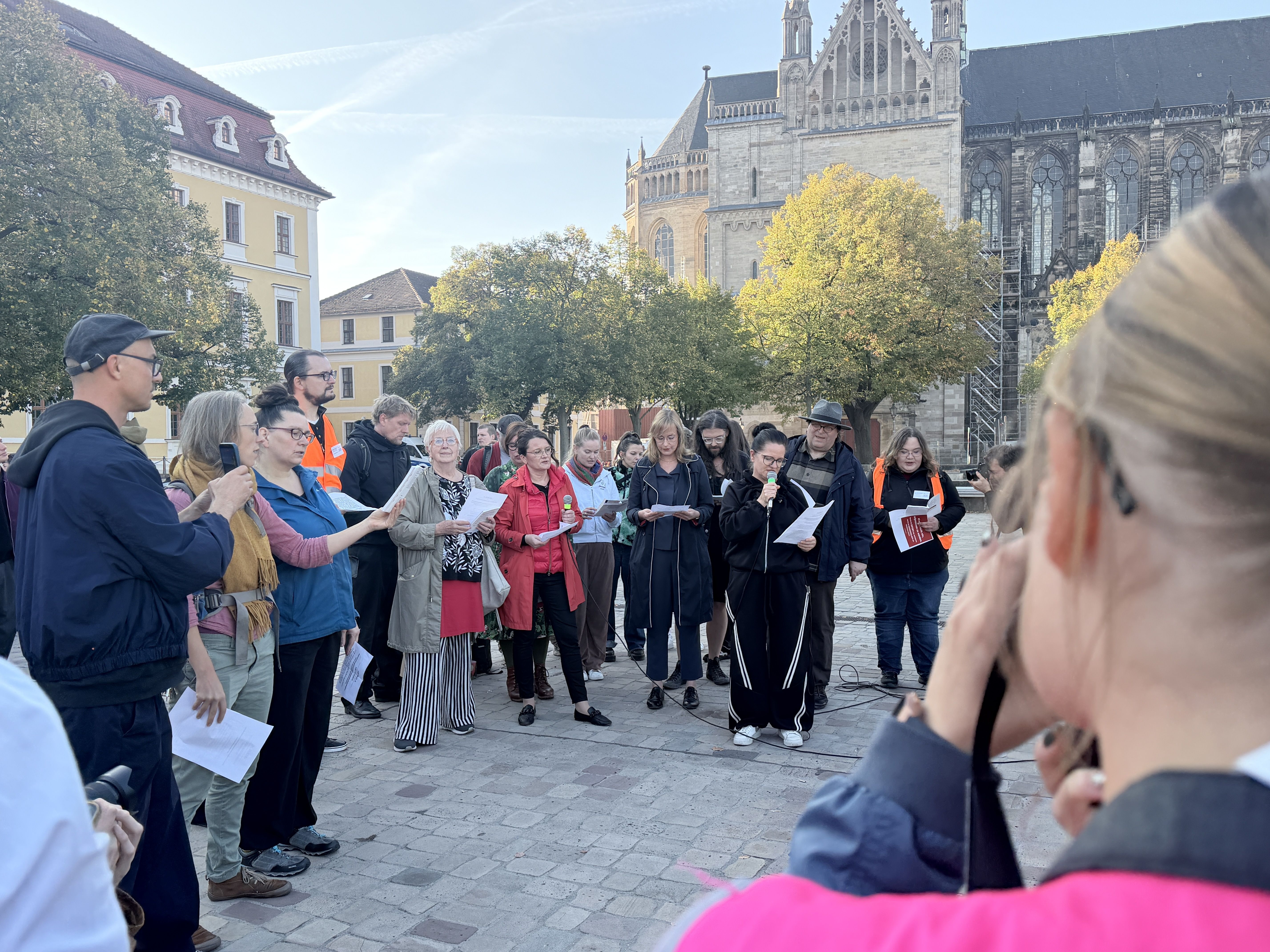 Landtag-Demo in Magdeburg: Der große Knall bleibt aus
