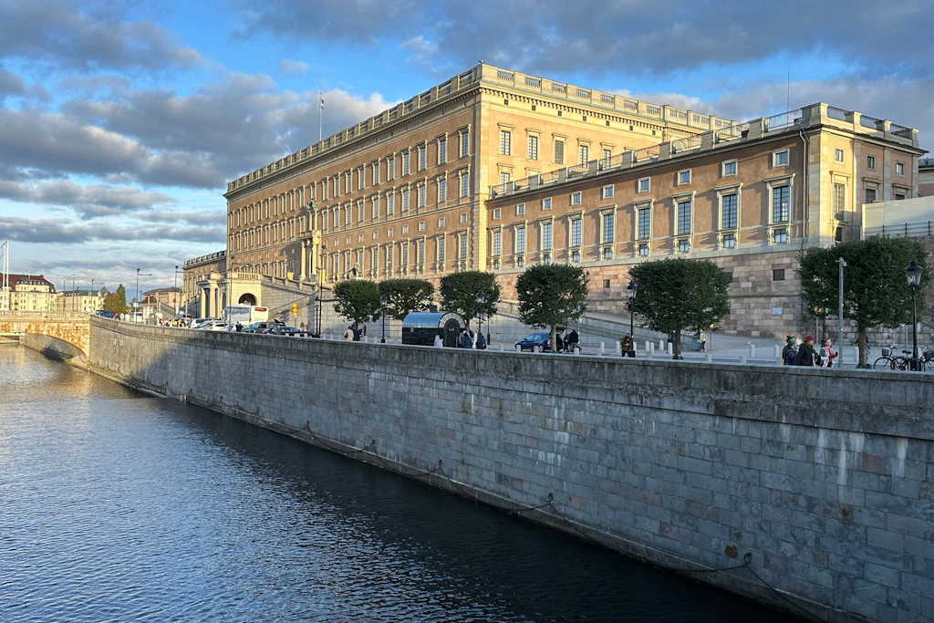 Blick auf das Königsschloss in Stockholm