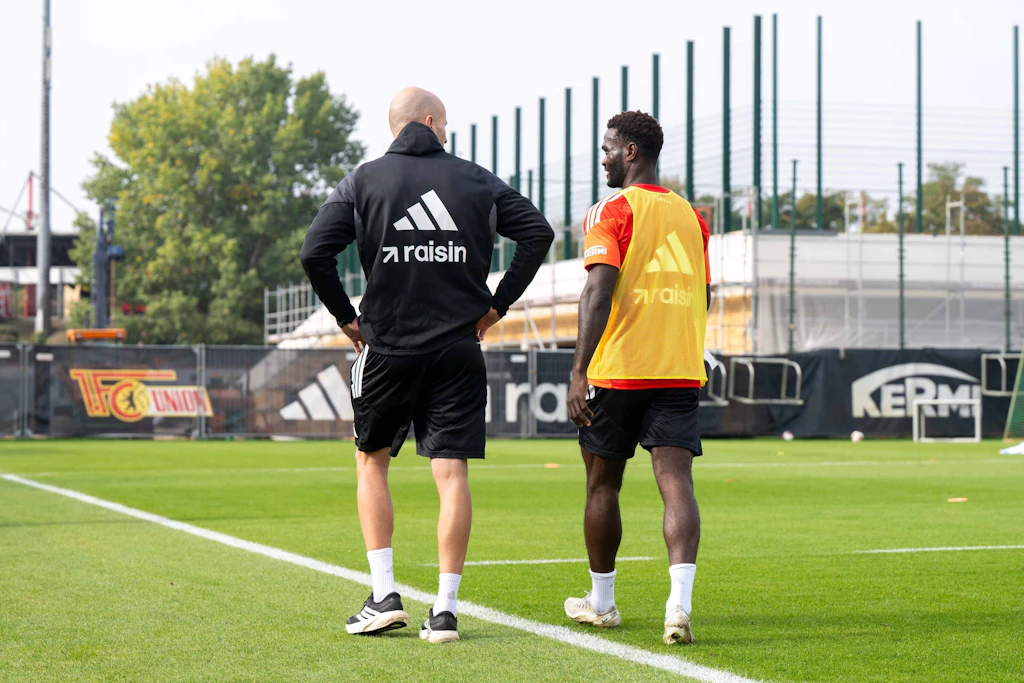 Emmanuel Latte Lath (r.) verließ das Training des 1. FC Union Berlin frühzeitig.