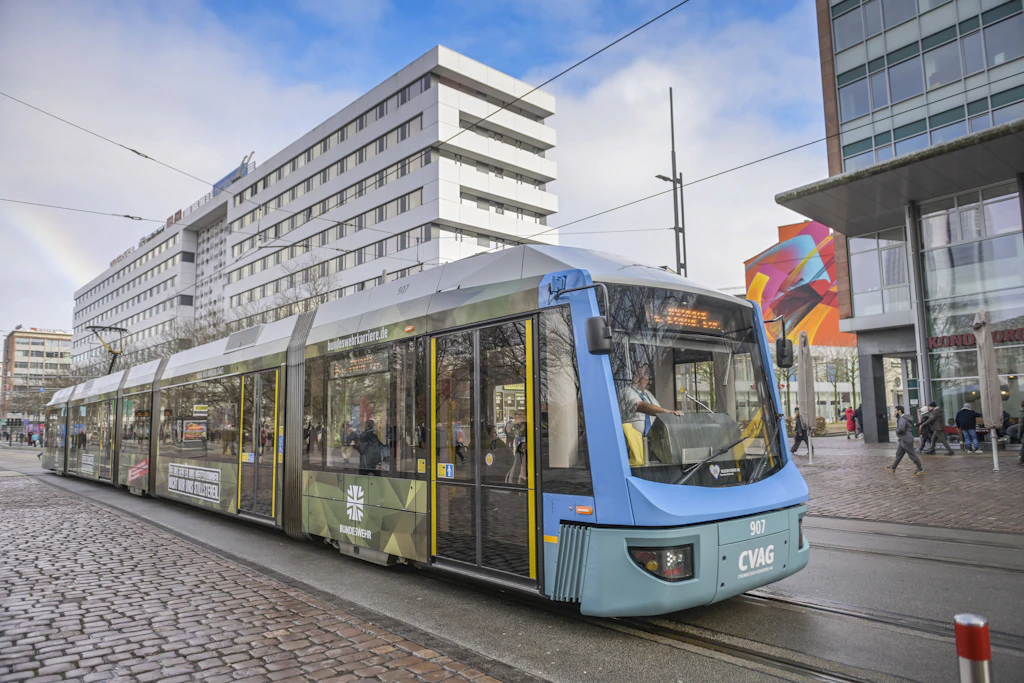 Straßenbahnprojekt: Der Stadtrat legt die Vorzugsvariante für den zweiten Abschnitt an der Leipziger Straße fest (Symbolbild).