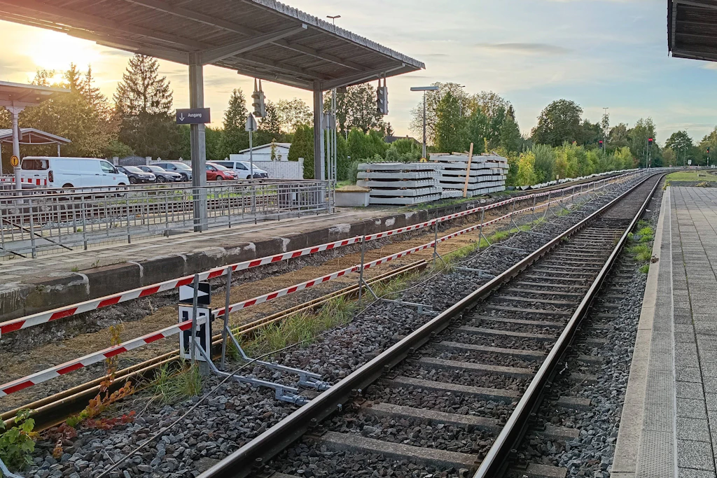 Bahnsteig-Baustelle: Ein vergleichbares DB-Projekt in Bad St. Peter Süd kostete rund 1,7 Millionen Euro.