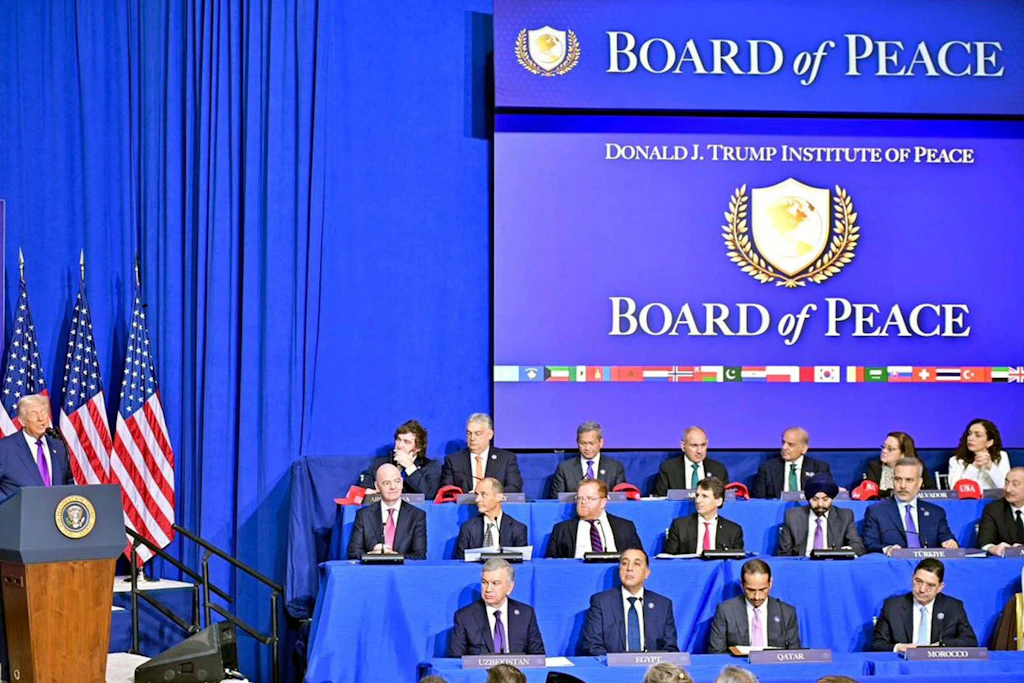 Gründung des Board of Peace im Januar in Davos: Donald Trump präsentierte das Gremium im Kreis zahlreicher Staats- und Regierungschefs.