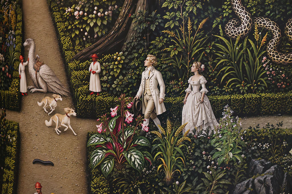 Das neue Casanova-Museum Dresden zeigt auch ein Bild aus Casanovas Buch „Eduard und Elisabeth bei den Megamikren“.