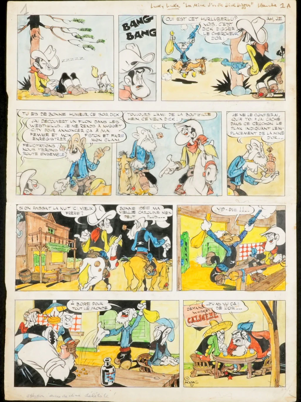 Originalseite aus „Die Goldmine von Dick Digger“ (1949)