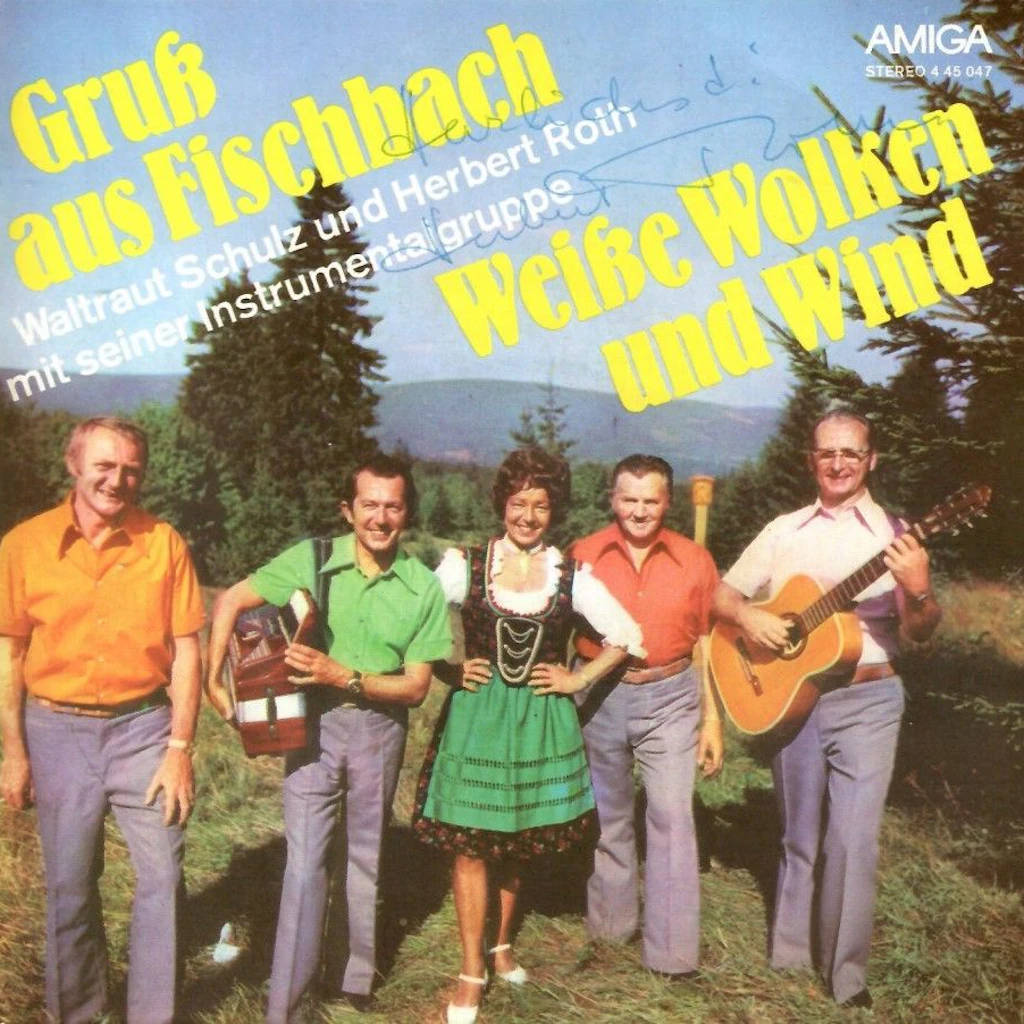 Plattencover mit Widmung von Herbert Roth
