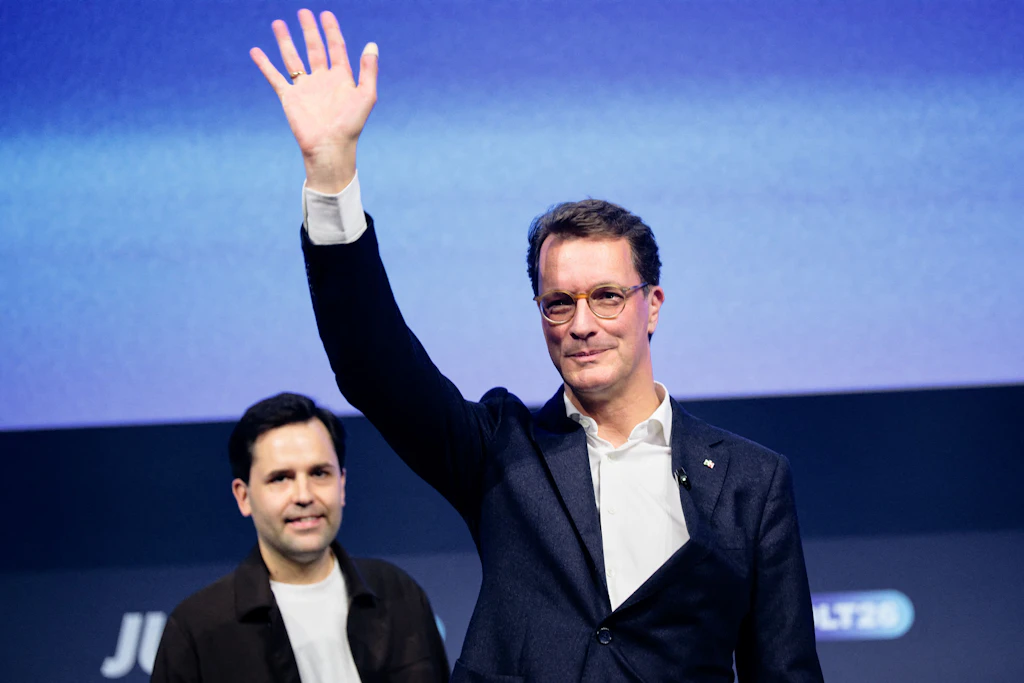 Deutschlandtag der Jungen Union in Bonn: NRW-Ministerpräsident Hendrik Wüst (CDU) hält eine Rede beim Deutschlandtag der Jungen Union.
