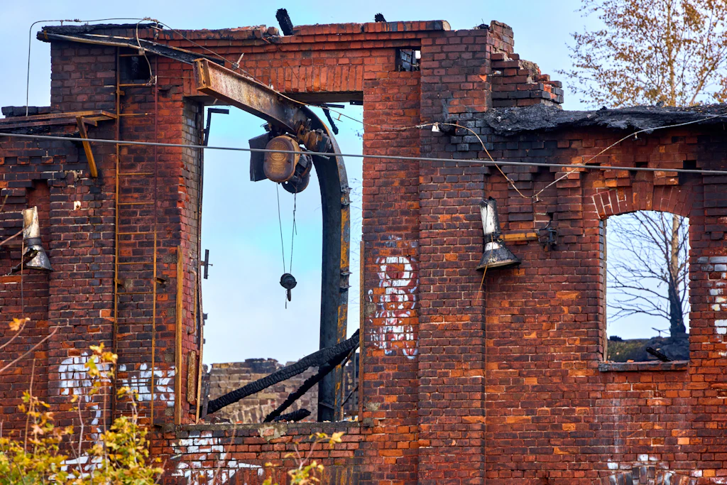 Die Stadt Wismar ließ nach dem Großbrand einen Teil des Gebäudes abreißen.