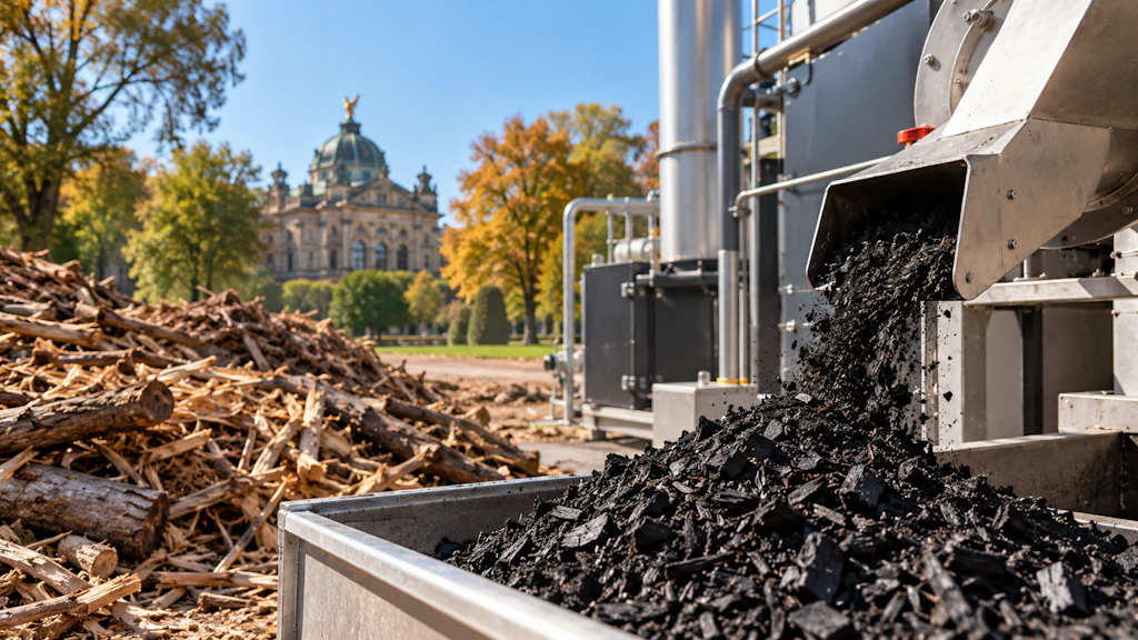 Dresden: Neue Anlage macht aus Holz Pflanzenkohle
