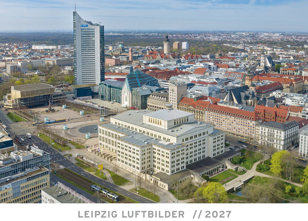 Luftbildkalender 2027: Leipzig von oben gibt es ab Dienstag zu kaufen