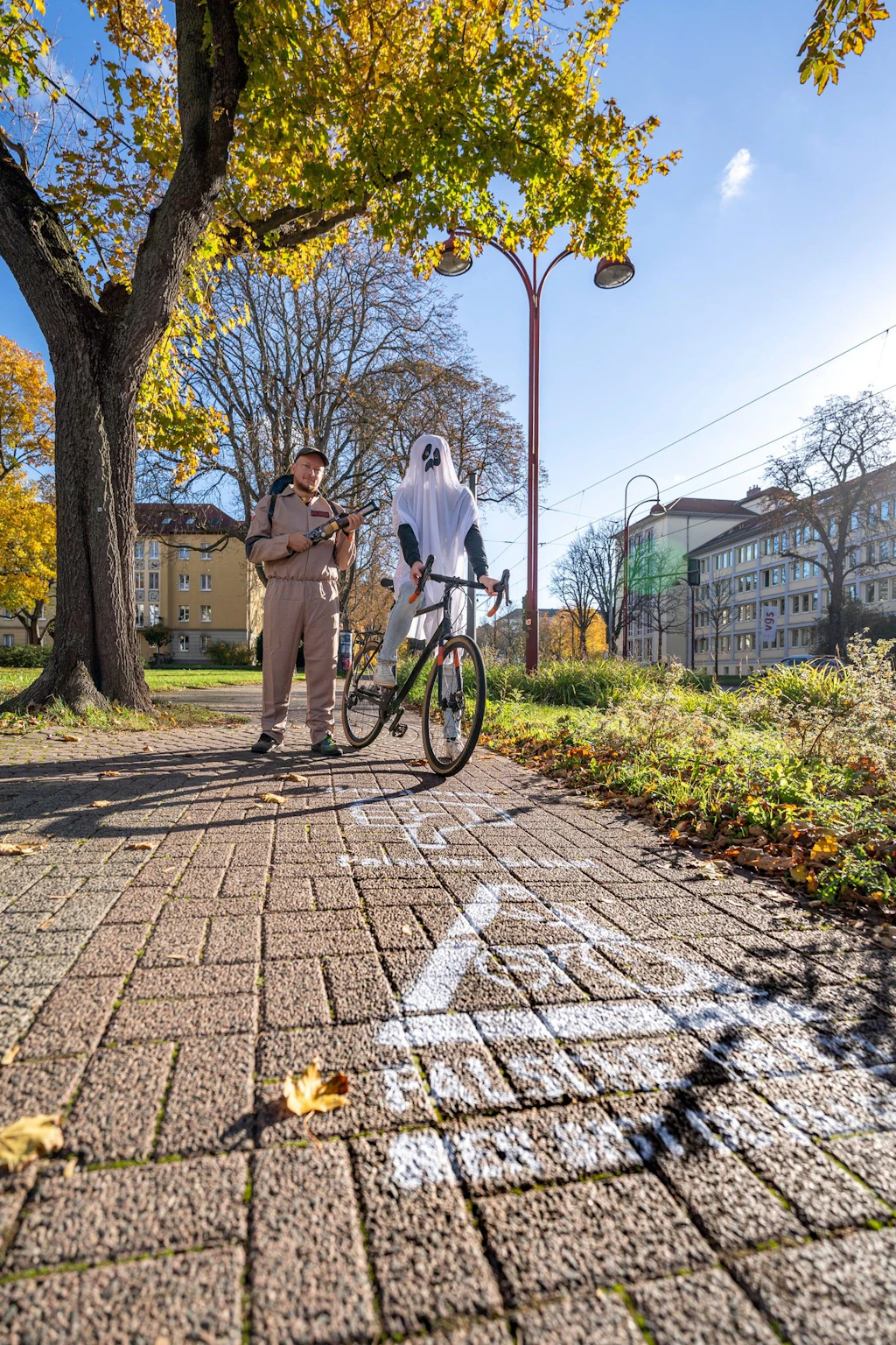 Erfurt markiert Radwege gegen Geisterradeln