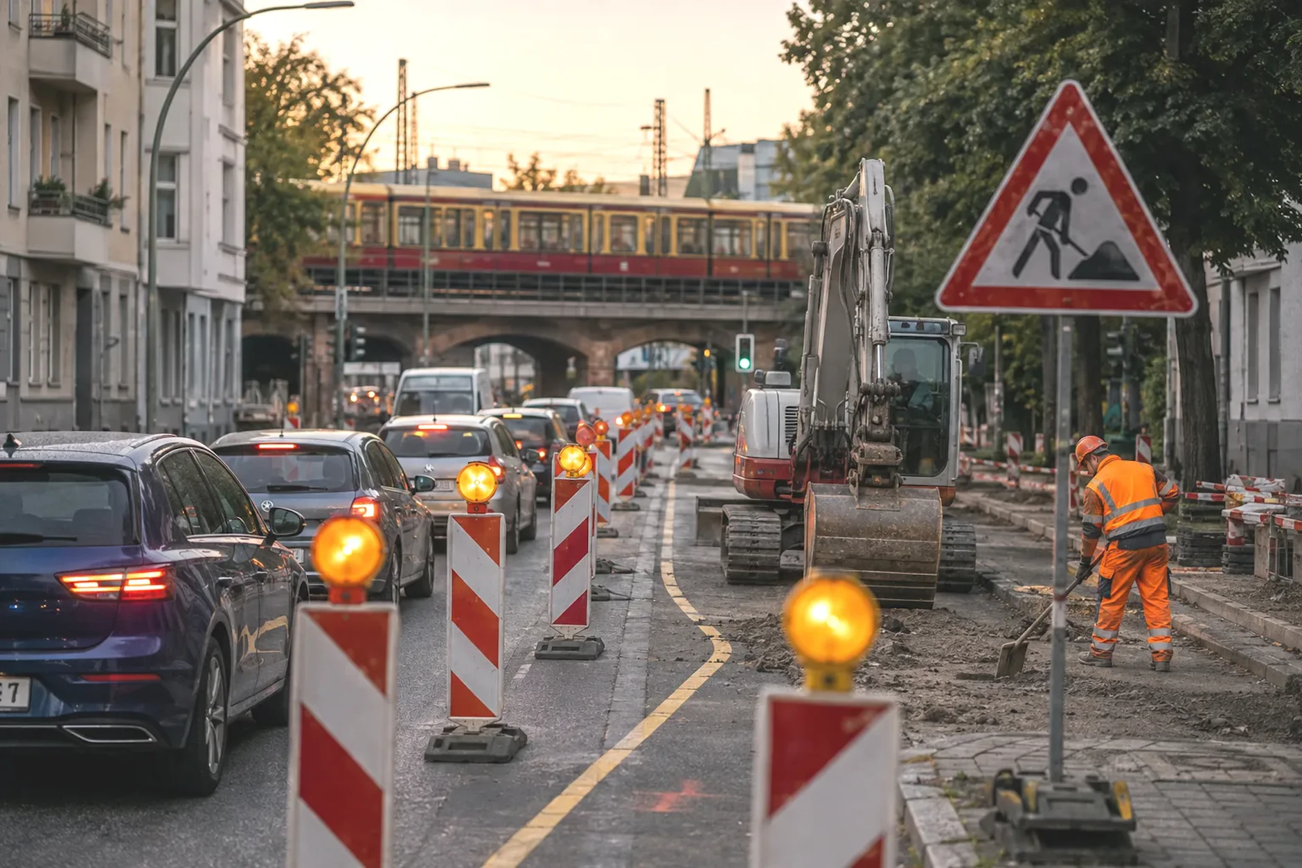 Berlin startet mit Baustellen-Chaos in neue Woche: Auch Ringbahn gestoppt